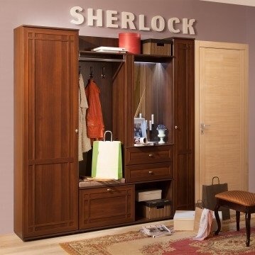 Вешалка шкаф Sherlock 70, орех фото 2