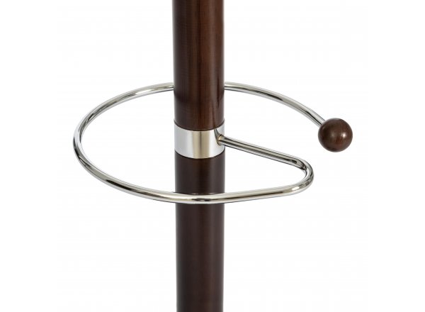 Вешалка Hanami mod. GH-8617  дерево/хром/мрамор, 37 x 37 x 175 см, Black Черный / Walnut Орех
