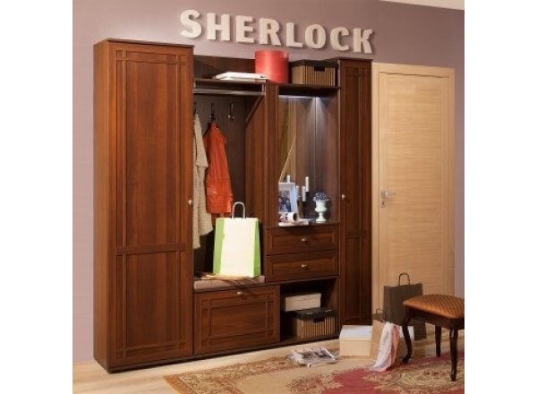 Вешалка шкаф Sherlock 70, орех